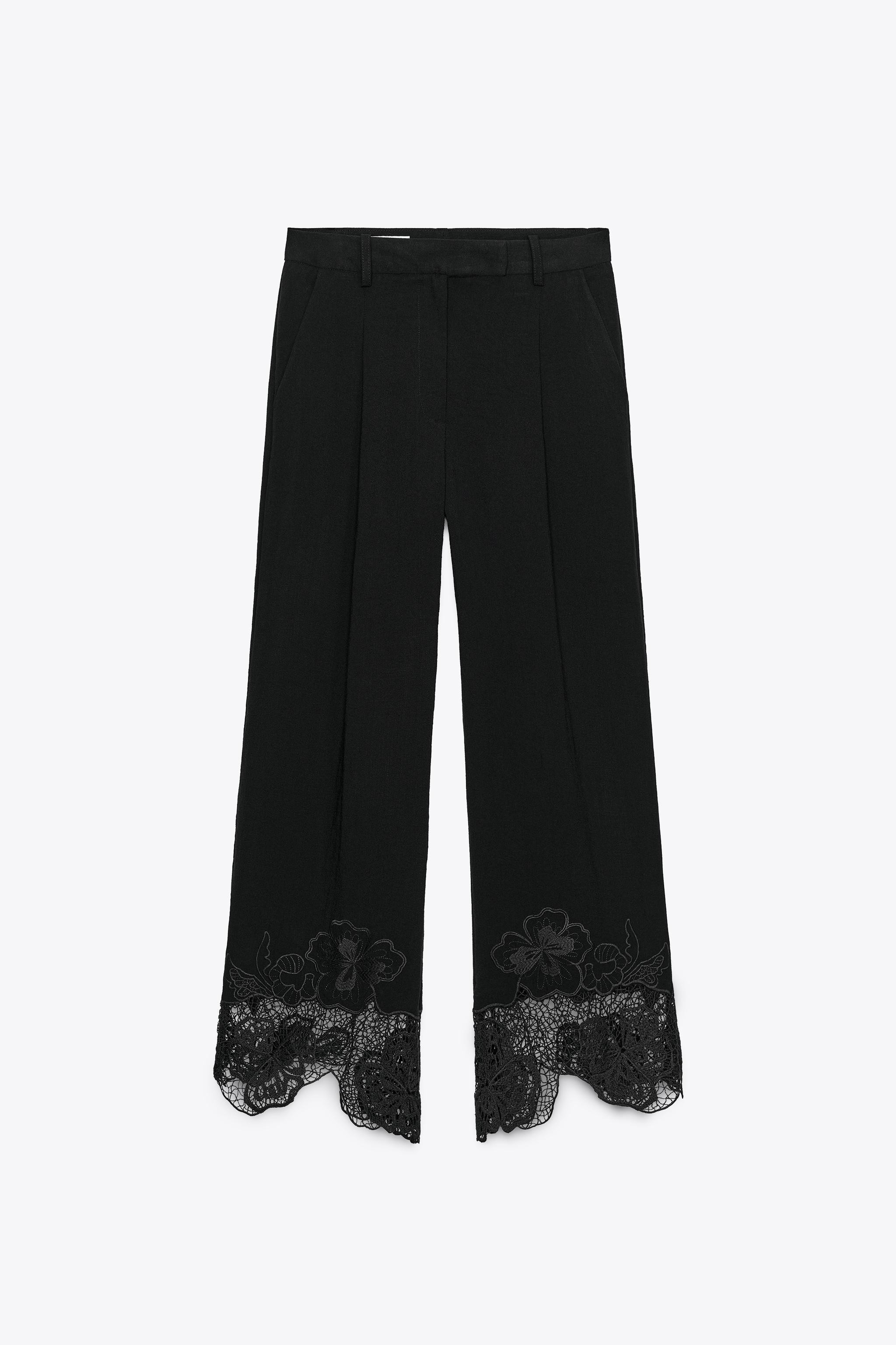 EMBROIDERED HEM CULOTTES | Zara US