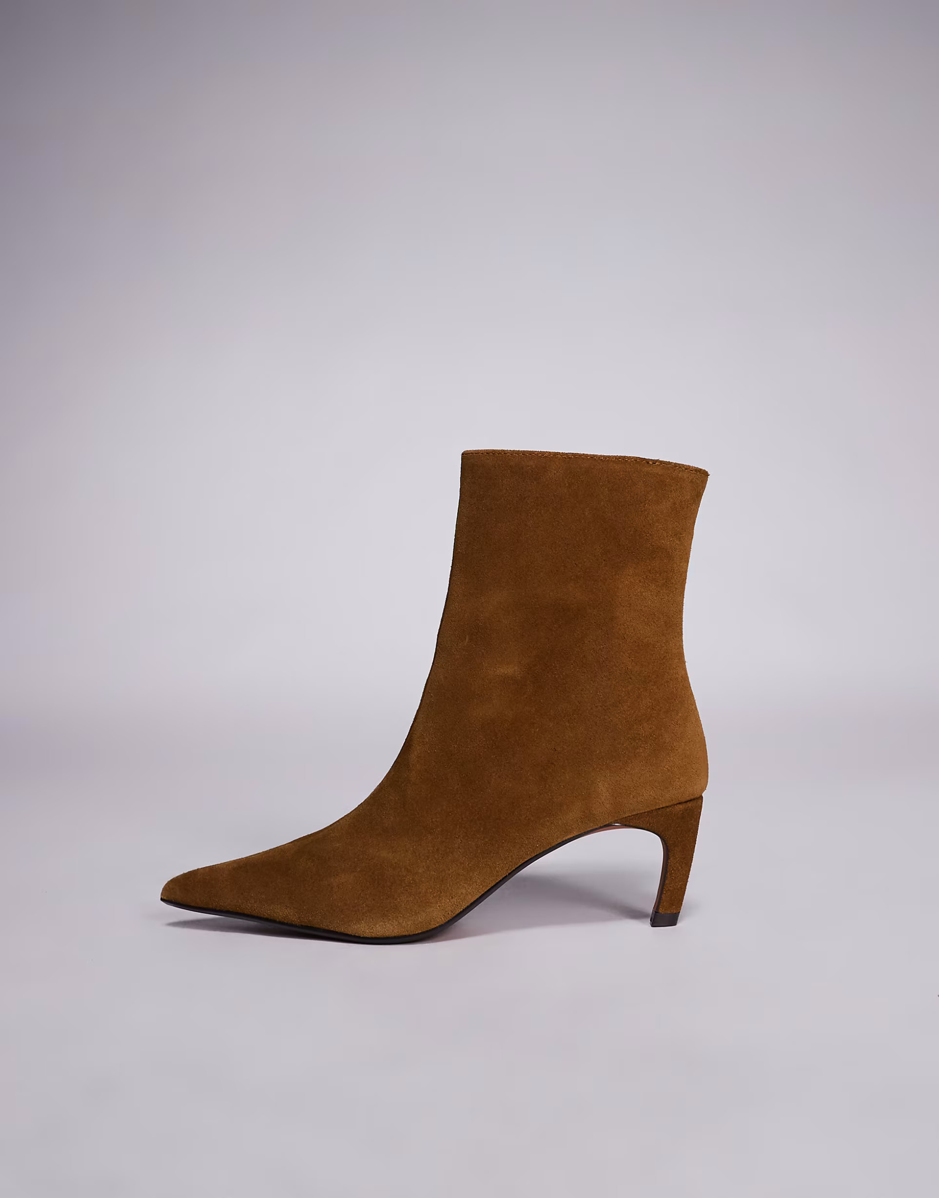 River Island suede pointed kitten heeled boots in tan | ASOS | ASOS (Global)