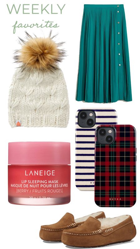 Weekly Favorites - 12.10.23 featuring:
- A jewel tone pleated midi skirt under $100 
- A cozy knit hat for winter
- The best lip overnight mask 
- Cute phone cases 
- Comfy house slippers for cozy evenings 
#jcrew #sephora #preppystyle #classicstyle 

#LTKGiftGuide #LTKfindsunder100 #LTKHoliday