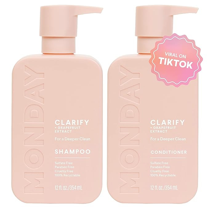 MONDAY HAIRCARE Clarify Shampoo and Conditioner Set 12oz for Oily Hair, Made with Grapefruit Extr... | Amazon (US)