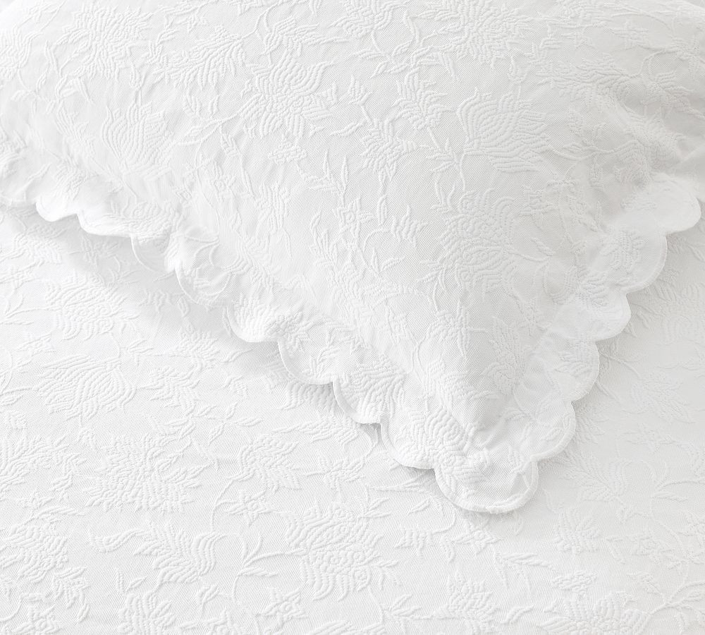 Abigail Scalloped Textured Shams | Pottery Barn (US)