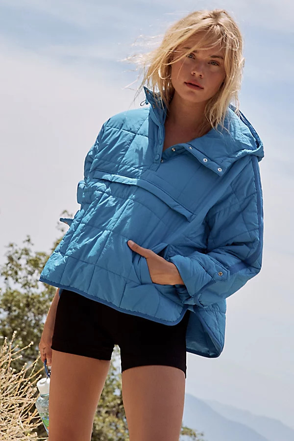 Pippa Packable Pullover Puffer by FP Movement at Free People, Baltic Blue, S | Free People (Global - UK&FR Excluded)