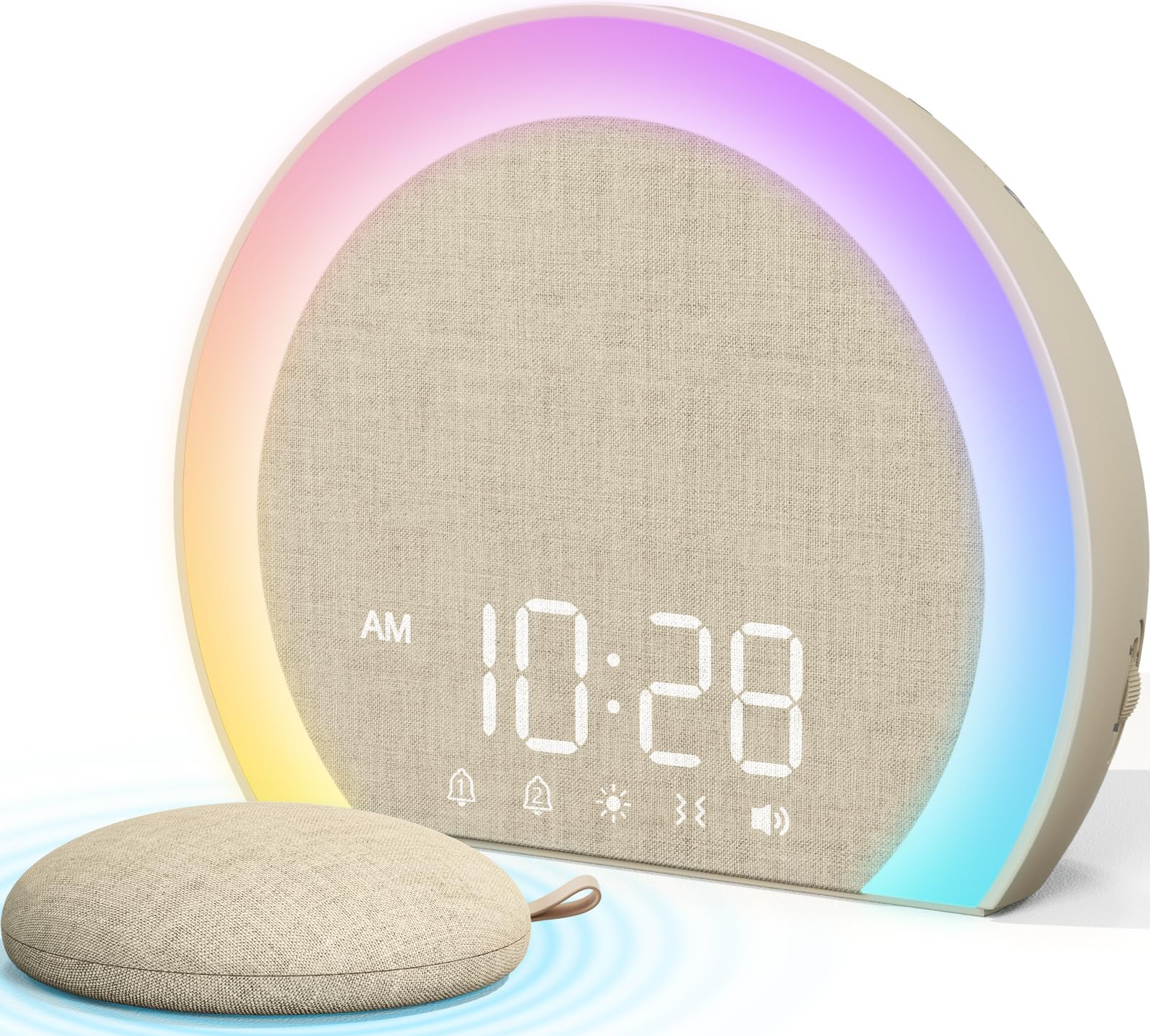 ANJANK Loud Alarm Clock with Wireless Bed Shaker, Vibrating Dual Alarm with Light Wake Up for Hea... | Amazon (US)