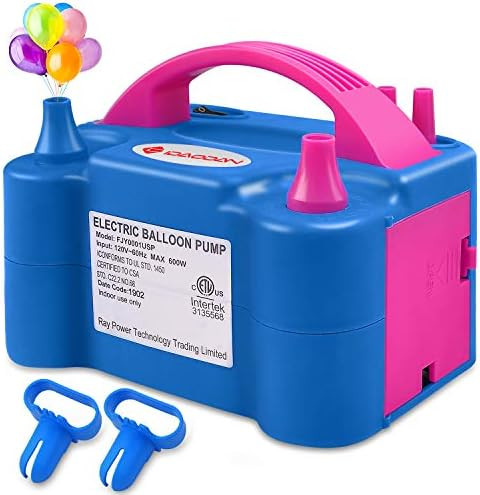 IDAODAN Electric Air Balloon Pump, Portable Dual Nozzle Electric Balloon Inflator/Blower for Part... | Amazon (US)