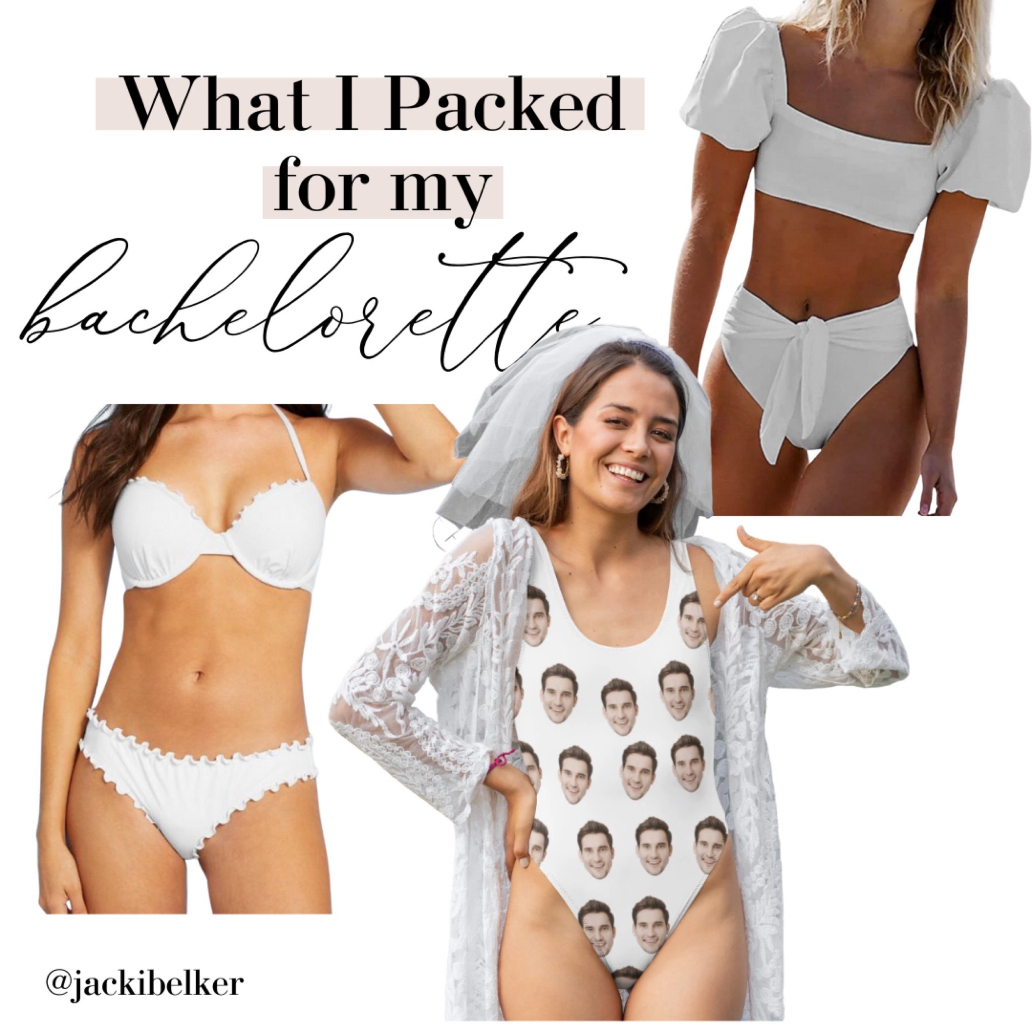 Summers almost over but ever bride babe needs these to take on their bachelorette trip, bridal swim, white swimsuit

#LTKwedding