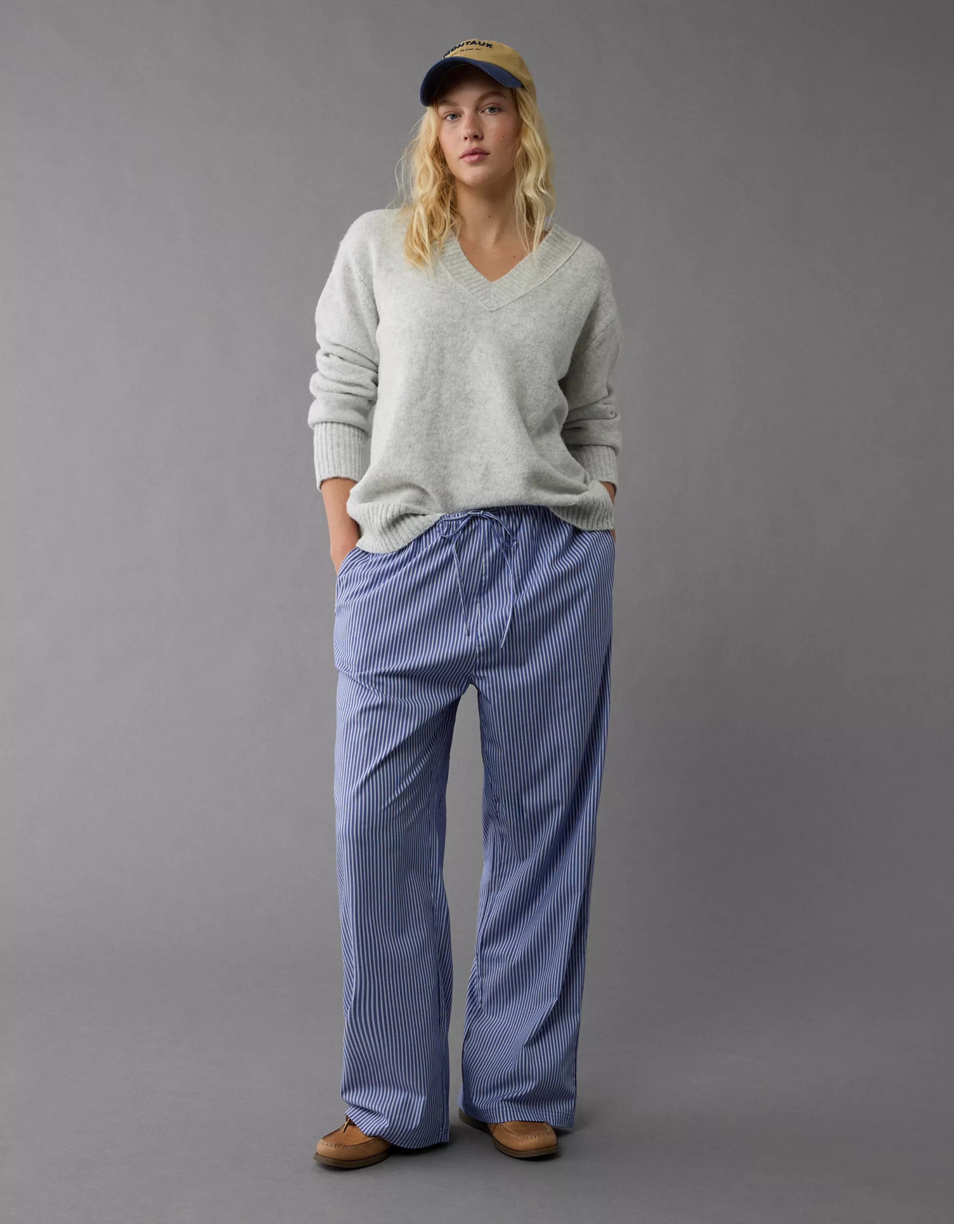 AE Woven Wide-Leg PJ Pant | American Eagle Outfitters (US & CA)