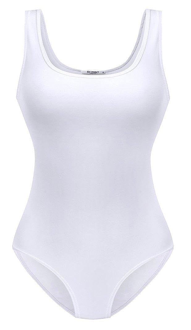 SUNRO Women's Sexy Scoop Neck Bodysuits Jumpsuits | Amazon (US)