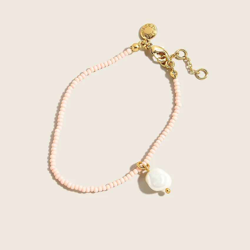 Beachy bead freshwater pearl bracelet | J.Crew US