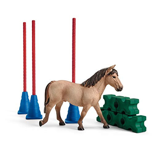 Schleich Farm World, Horse Toy for Girls and Boys, Pony Slalom Playset with Horse Figurine 12-Piece Set, Ages 3+ | Amazon (US)