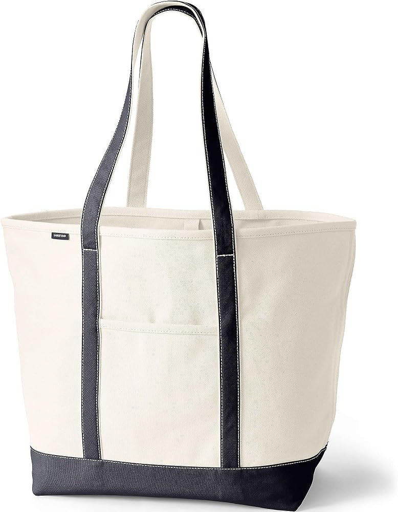 Lands' End Open Top Canvas Tote Bag | Amazon (US)
