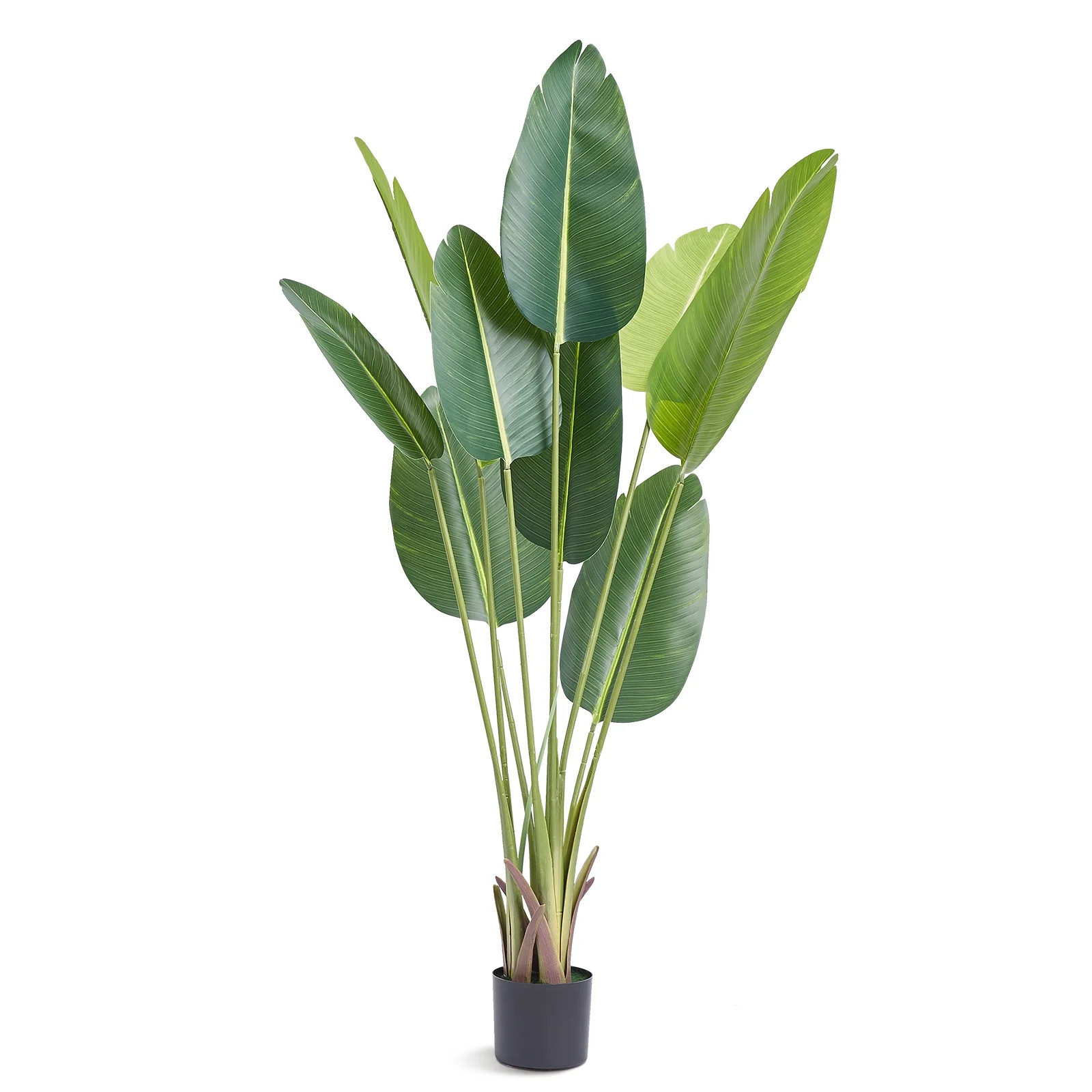 Vevor Artificial Birds Of Paradise Tree, 5 Ft Tall Faux Plant, Pe Material & Anti-Tip Tilt Protection Low-Maintenance Plant, Lifelike Green Fake Tree | Walmart (CA)