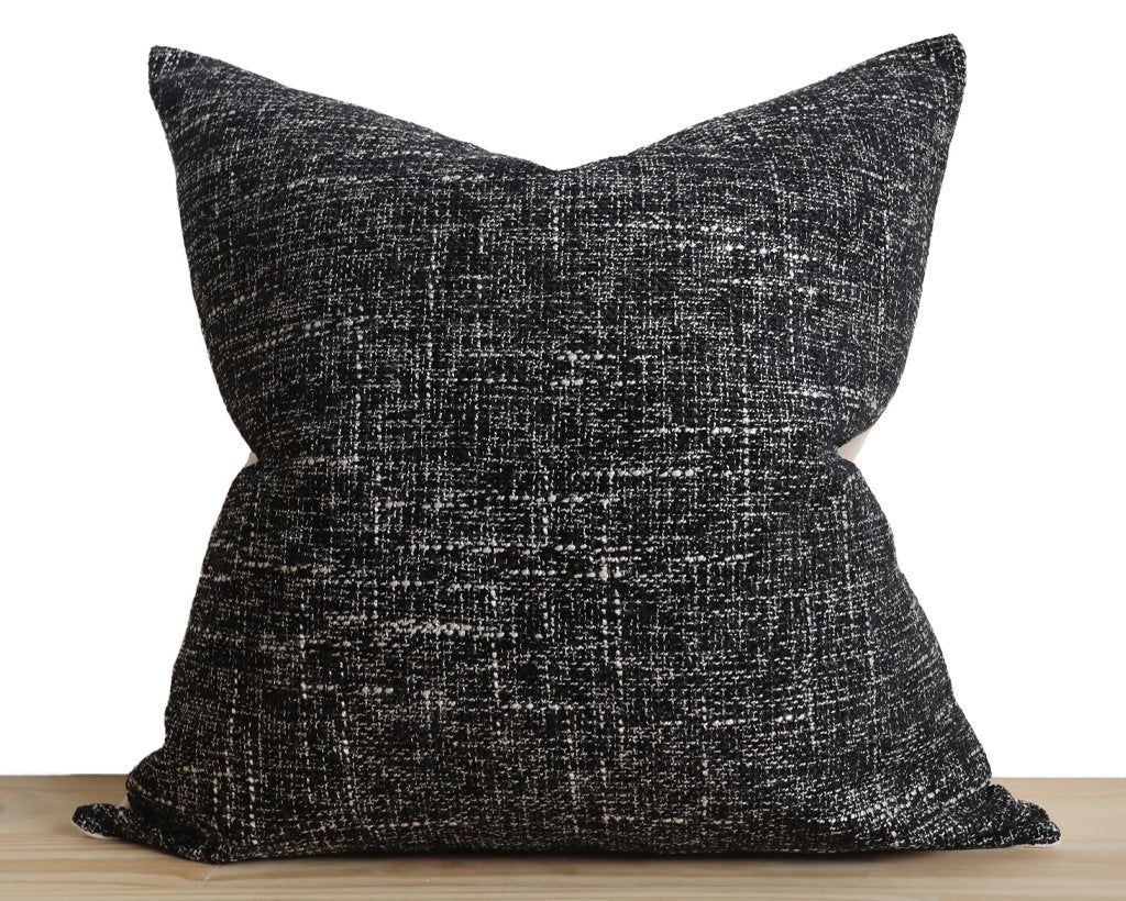 Black, White Slubby Pillow Cover | Coterie, Brooklyn