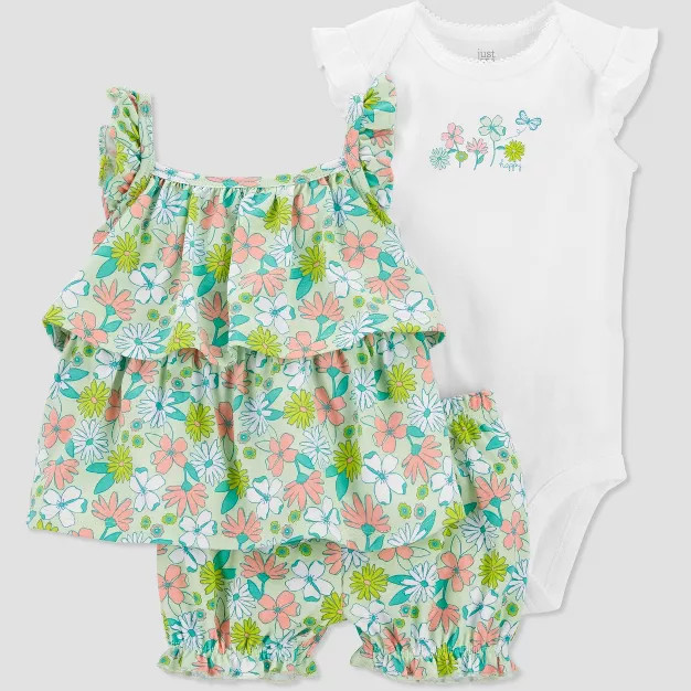 Baby Girls' Floral Top & Bottom Set - Just One You® made by carter's Green | Target