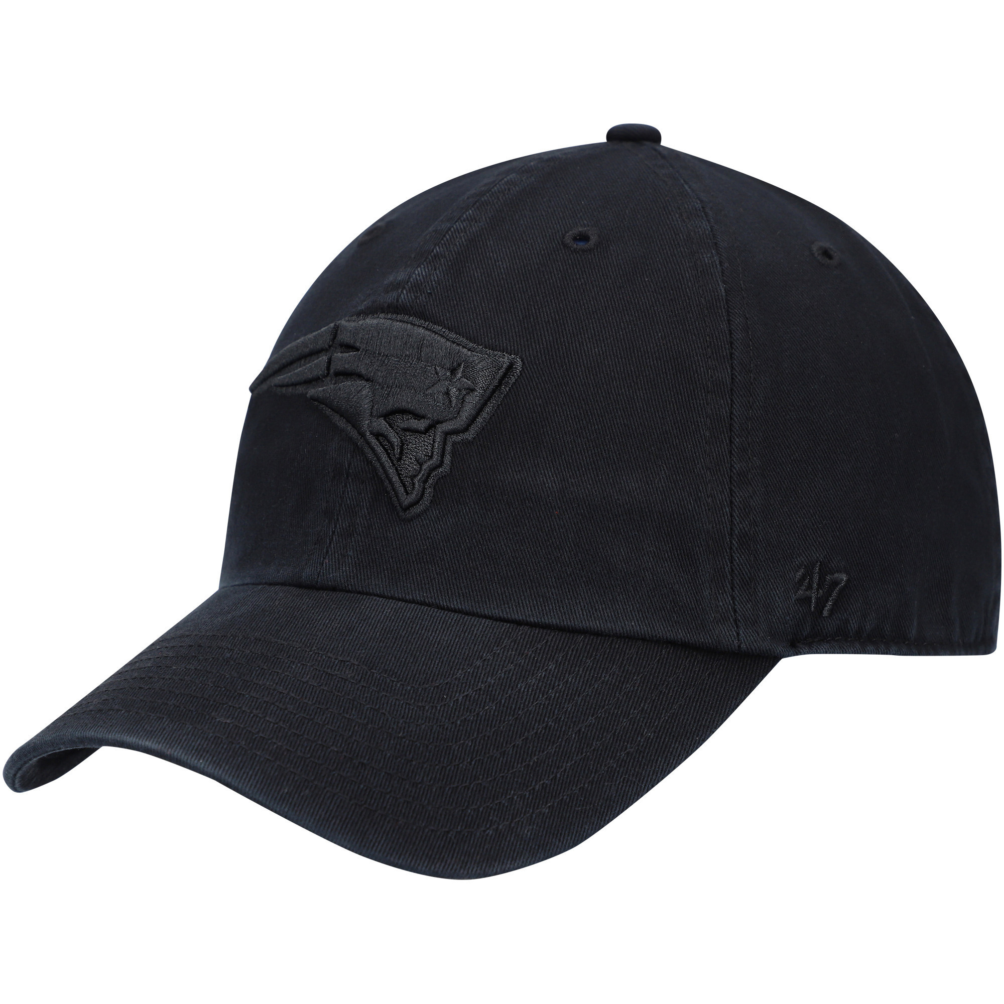 Men's '47 Black New England Patriots Team Tonal Clean Up Adjustable Hat | Fanatics
