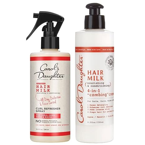 Carol’s Daughter Hair Milk Refresher Spray and 4 in 1 Combing Creme Hair Detangler, for Curls, ... | Amazon (US)
