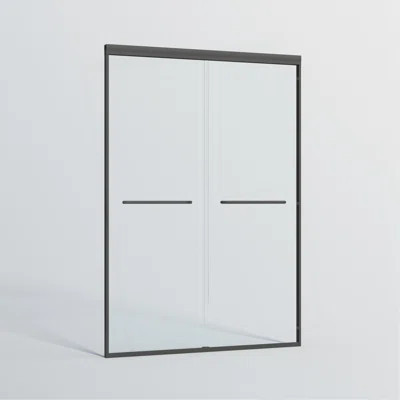 44-48 In. W X 72 In. H Double Sliding Shower Door, Semi-Frameless Bypass Bathroom Sliding Door With 1/4" (6Mm) Tempered Glass For Walk-In Shower | Wayfair North America