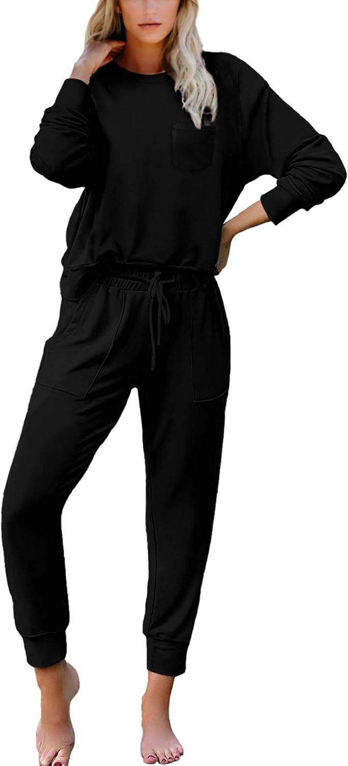 NSQTBA Lounge Sets for Women Tie Dye Sweatsuit 2 Piece Outfits Soft Pajamas Set | Amazon (US)