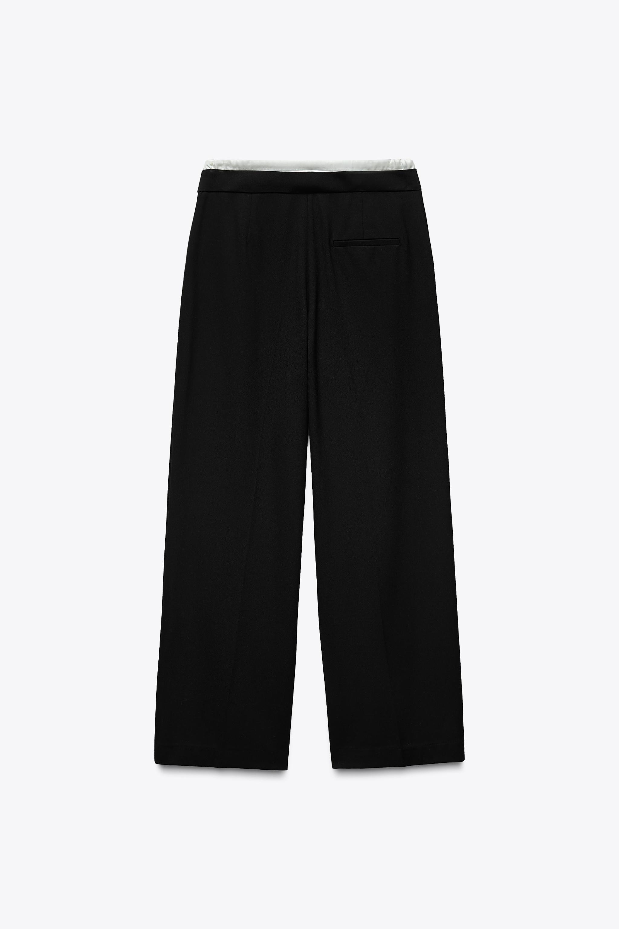 WIDE-LEG TROUSERS WITH DOUBLE WAISTBAND | Zara UK