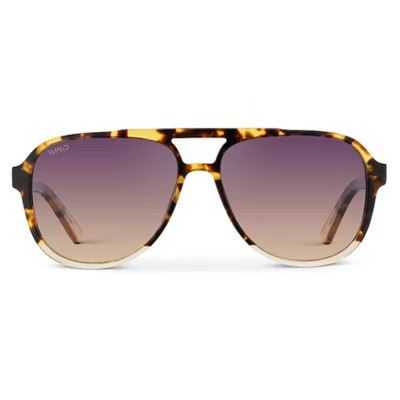 WMP Eyewear Trendy Round Metal Frame Polarized Sunglasses - Gold Frame/Mirror Pink Lens | Target