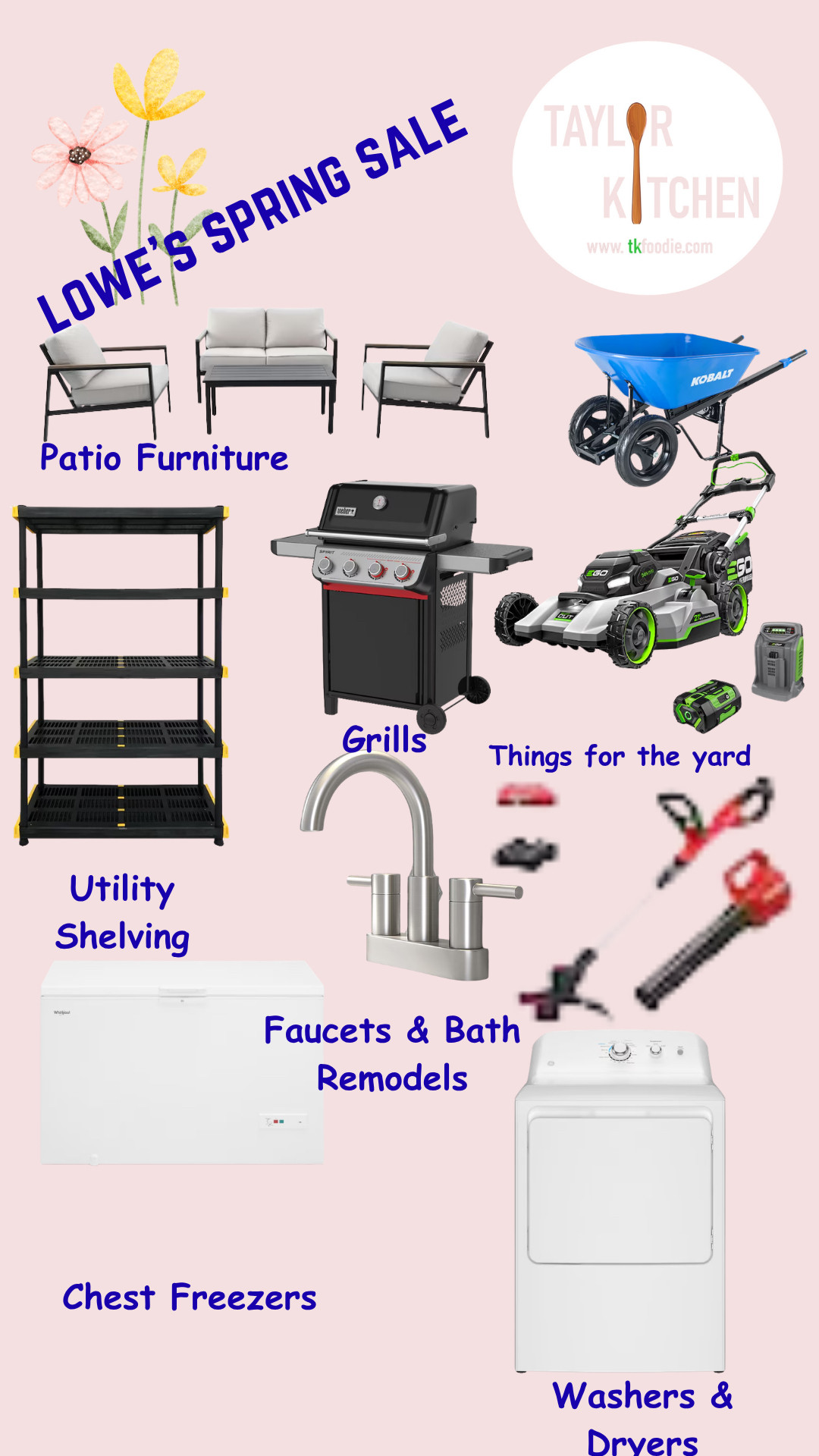 @Lowe's is having a great #Spring Sale.   🌸 If you've been wanting some new patio furniture or a chest freezer, now is the time to grab them.

Check out some of my favorite finds here on my LTK 😊 

 #LTKSaleAlert