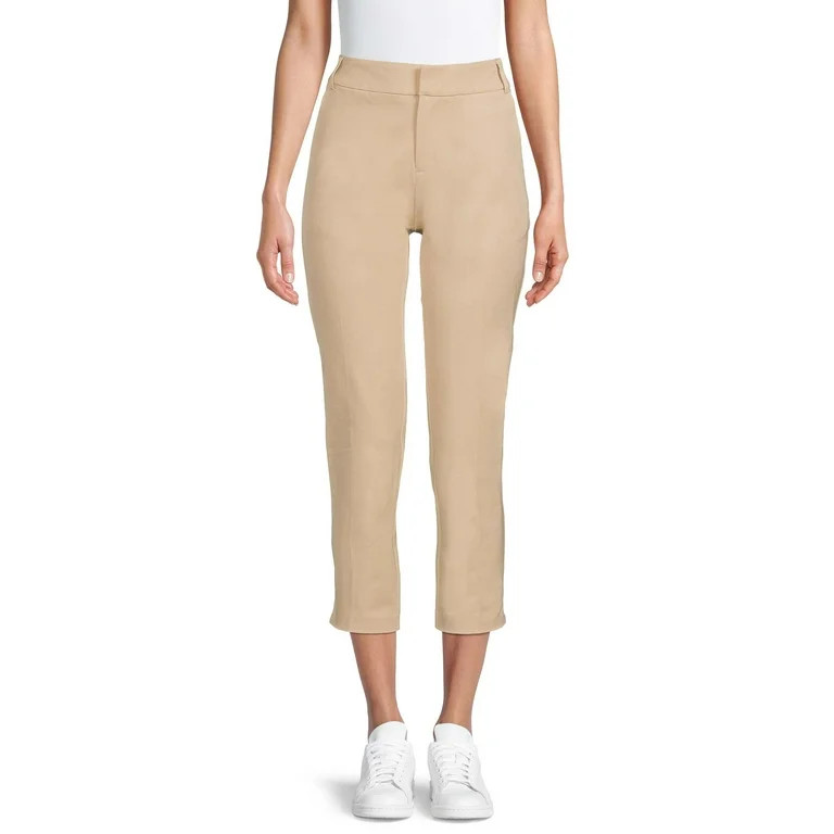 Time and Tru Women's Cropped Pull-On Pants | Walmart (US)