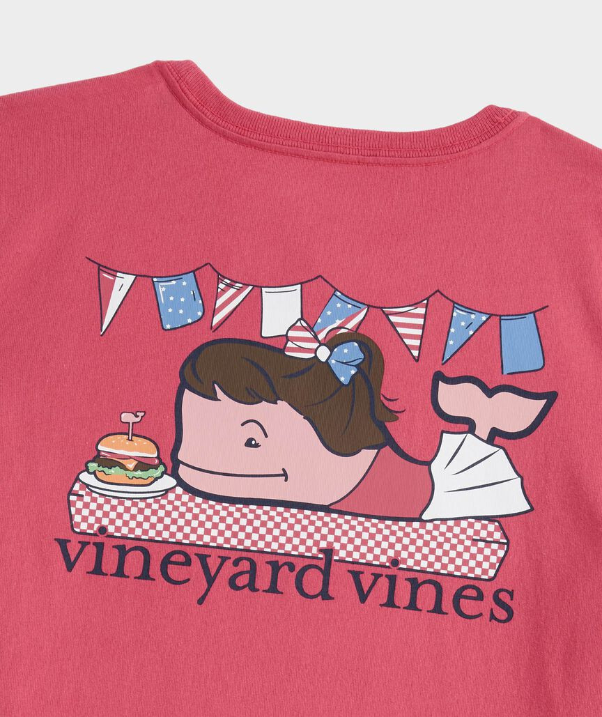 Girls' BBQ Whale Short-Sleeve Pocket Tee | vineyard vines