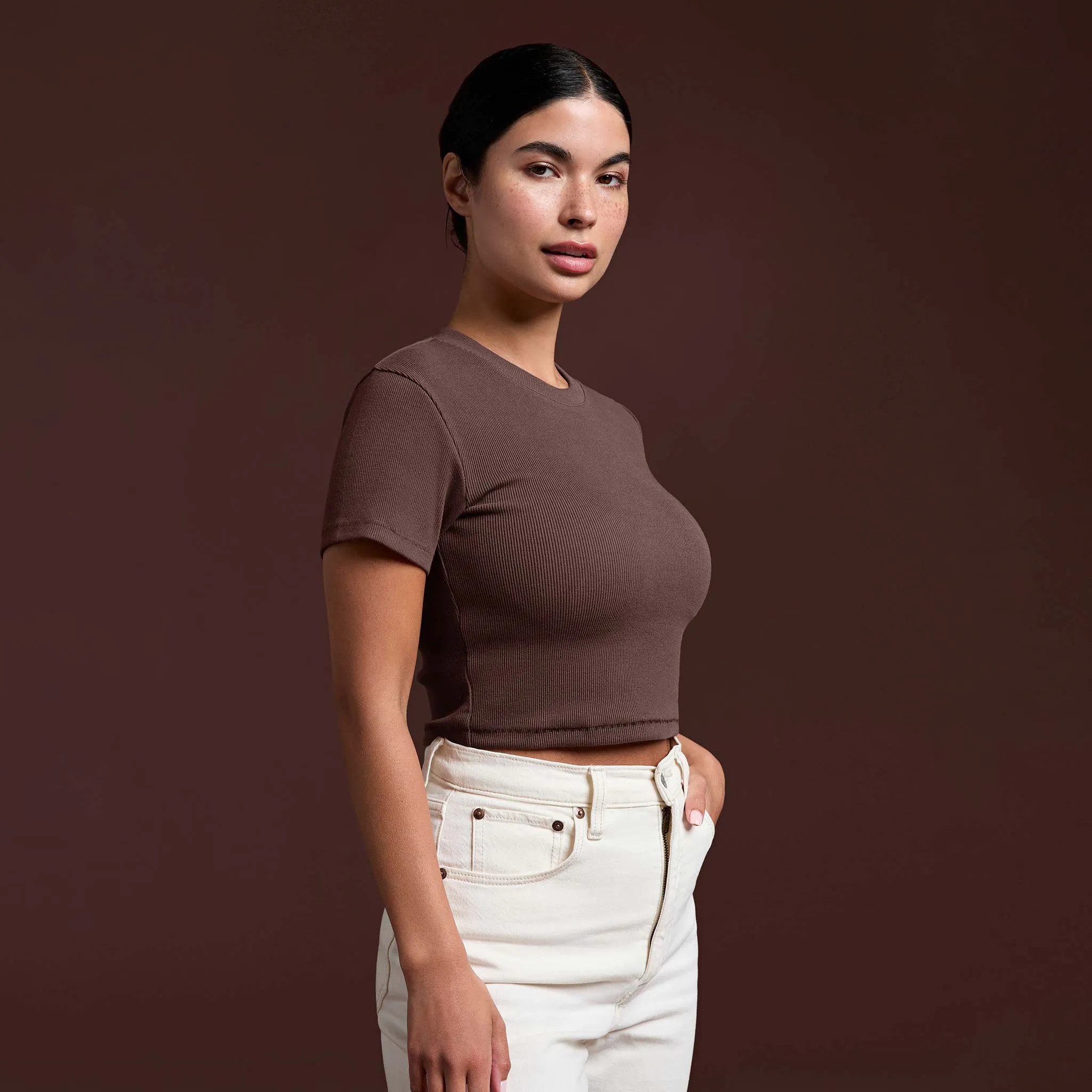 Women's Baby Tee | Coffee - nuuds | nuuds
