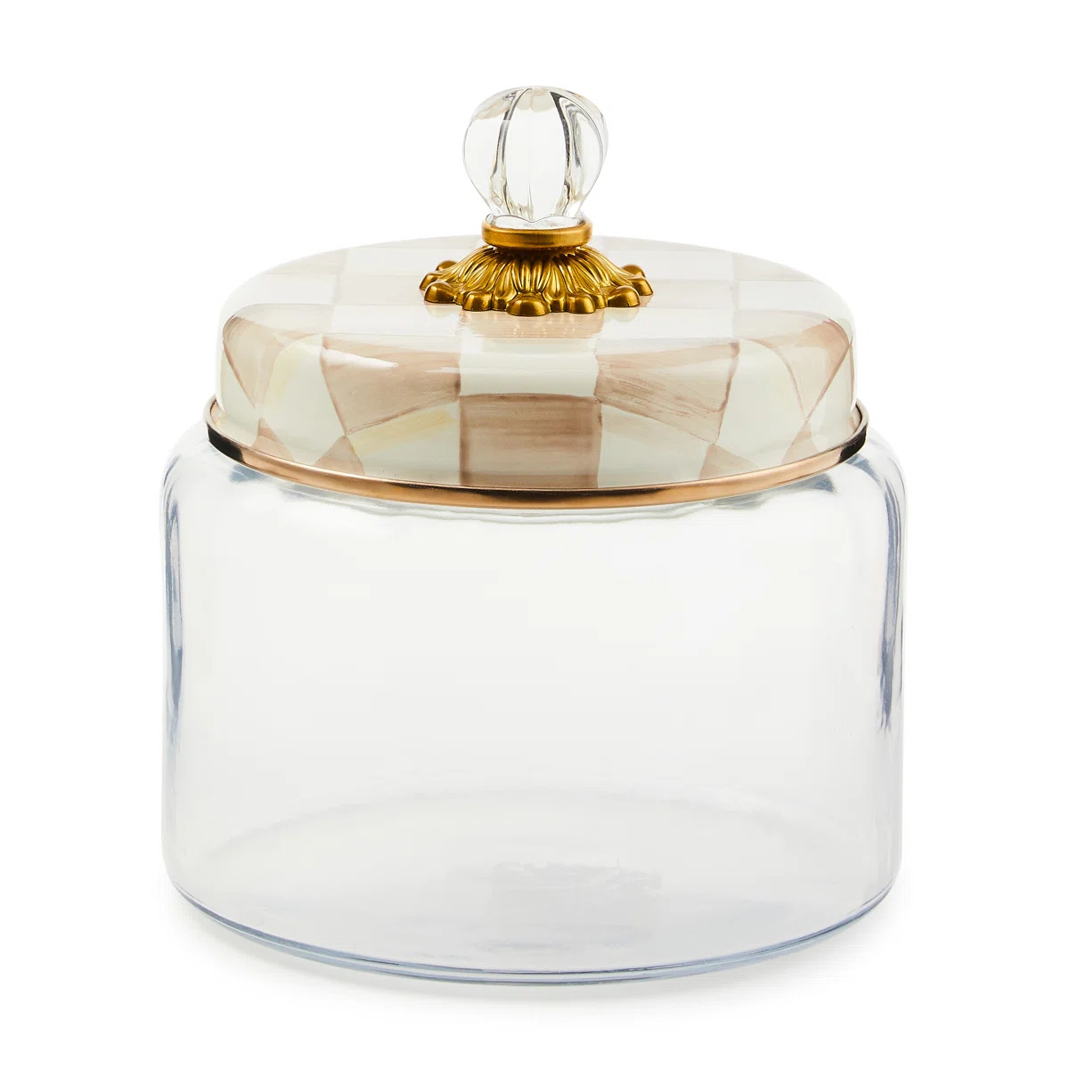 Mocha Check Small Kitchen Canister | Wayfair North America