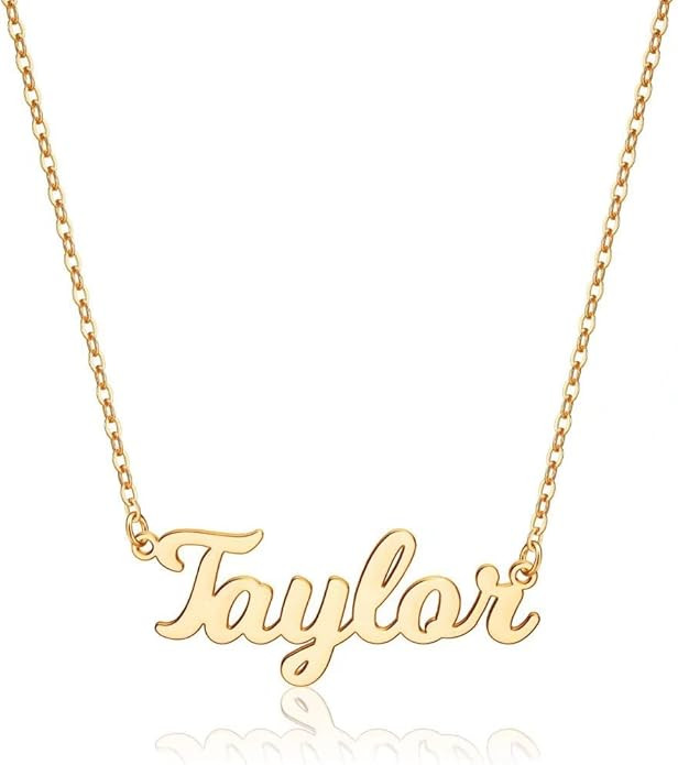 Ursteel Custom Name Necklace Personalized, 14K Gold Plated Personalized Name Necklace Dainty Name... | Amazon (US)