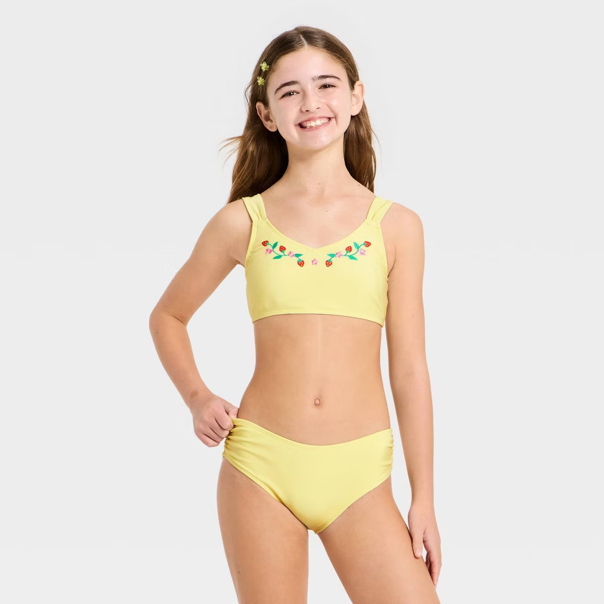 Girls' Strawberry Fields Bikini Set - art class™ Yellow | Target