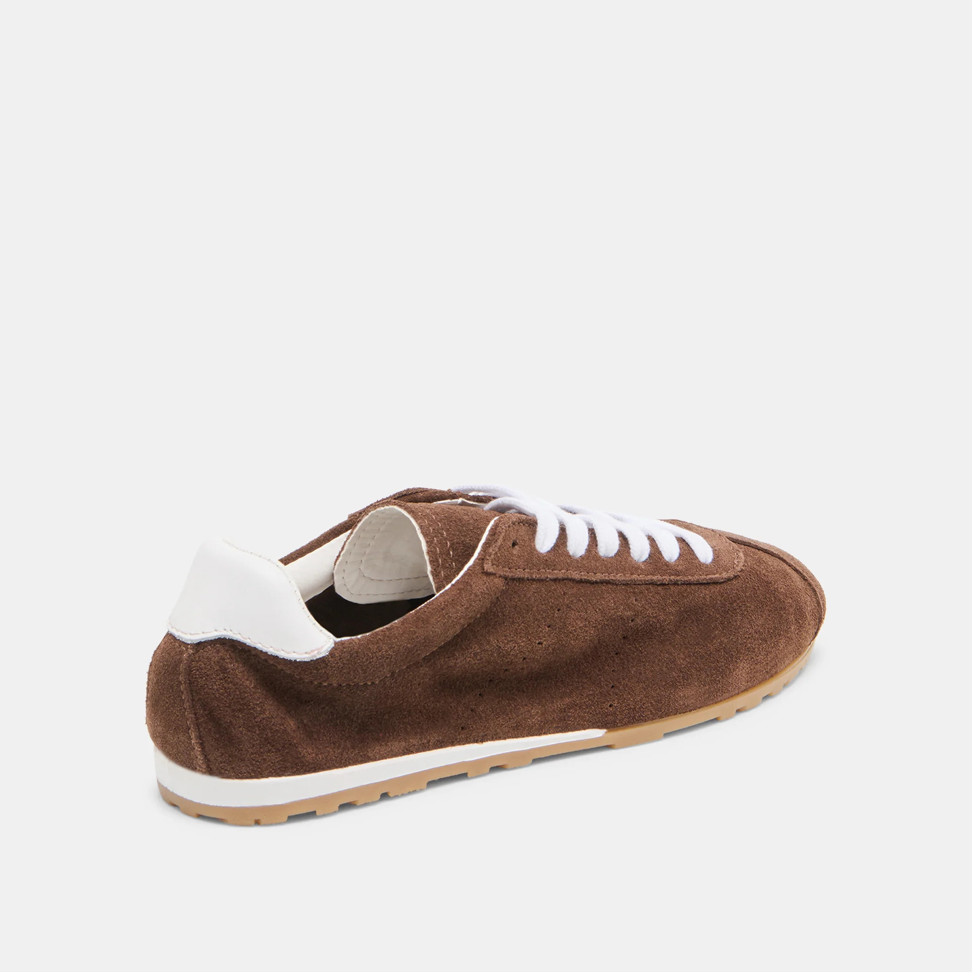 Serina Sneakers Dk Brown Suede | DolceVita.com