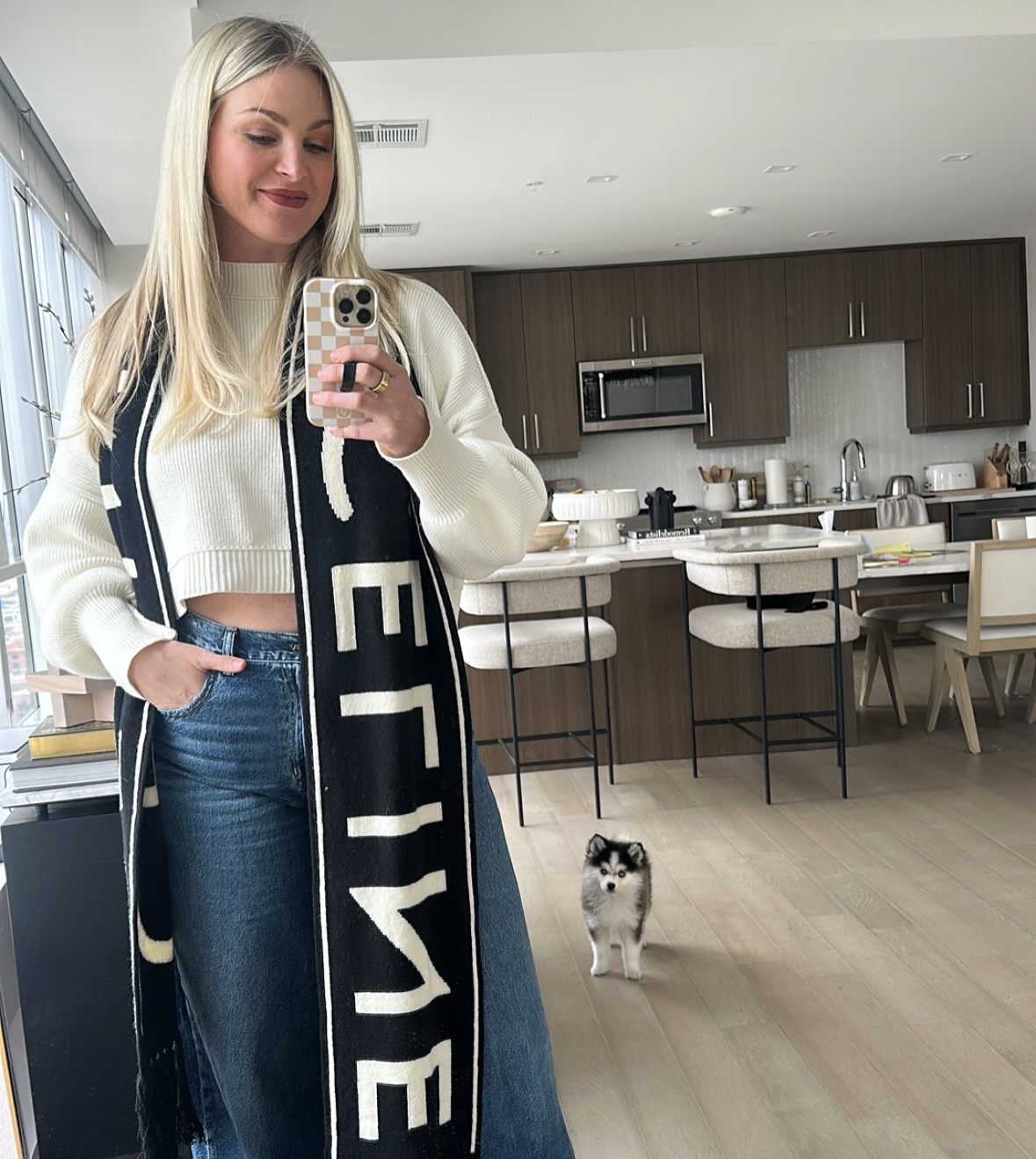 Peep my new bestie. 👀 In February, we fell in love with Zaza. 🤍🖤🤍