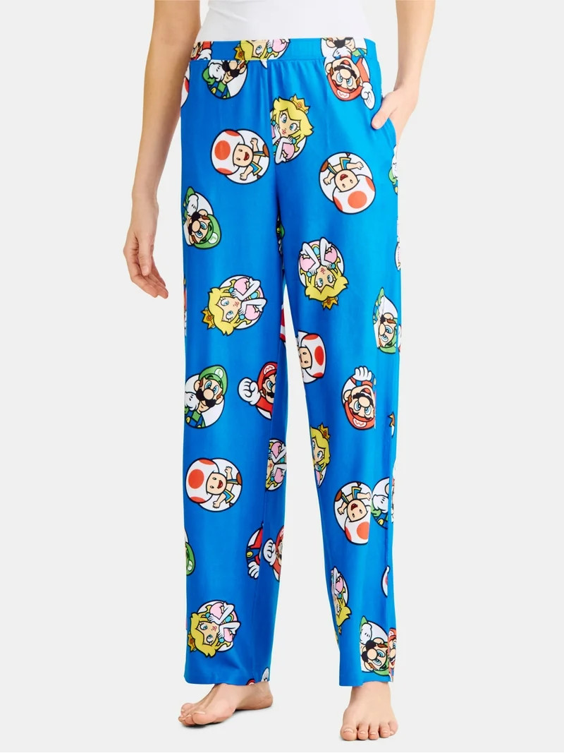 Nintendo Women’s and Women’s Plus Mario Print Sleep Pants, Sizes XS-3X | Walmart (US)