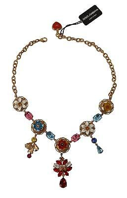 Dolce & Gabbana Gold Brass Floral Sicily Charms Statement Necklace  | eBay | eBay US