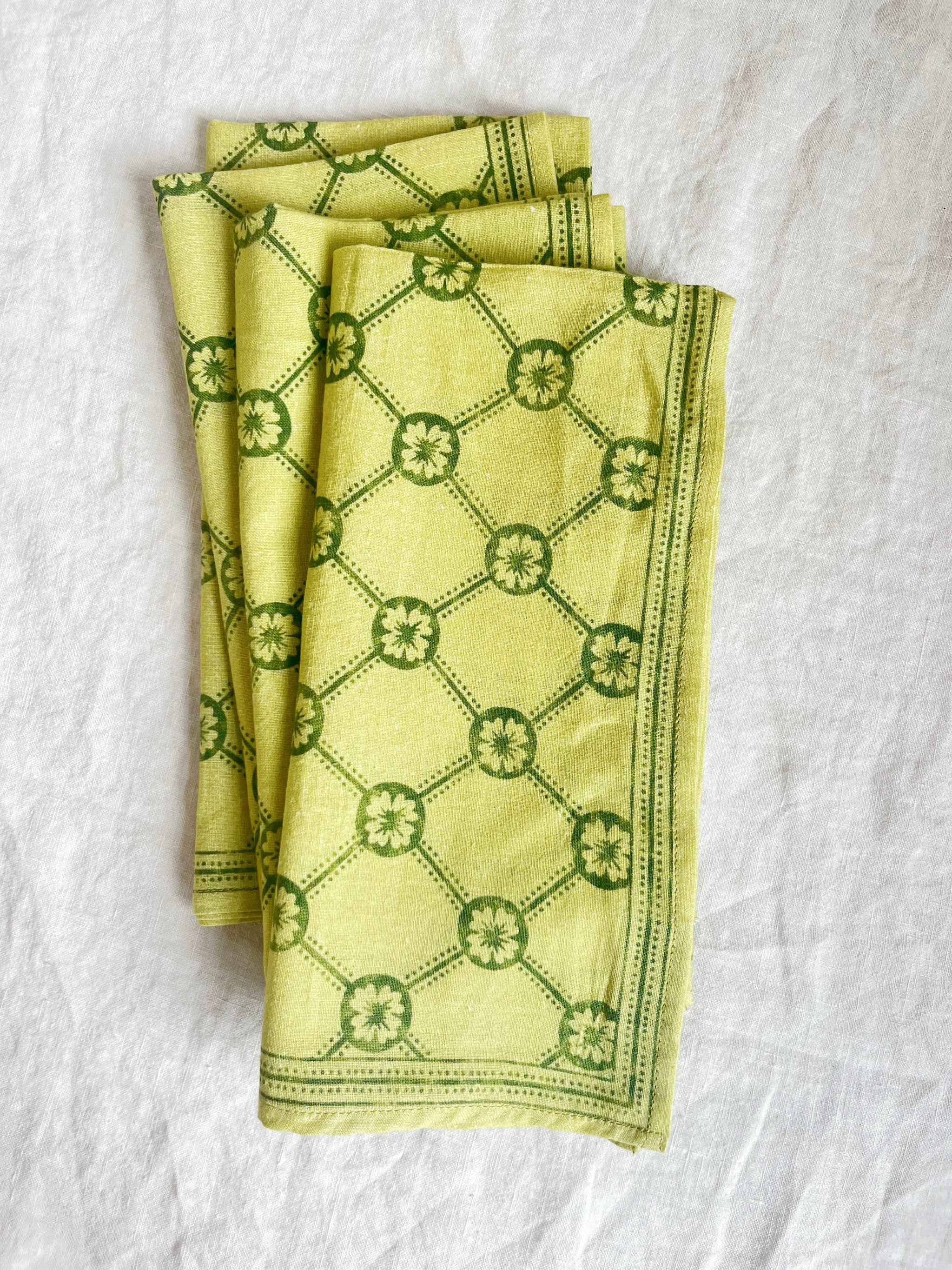 Dentelle Domino Napkins - Viridian S/4 | the ARK elements