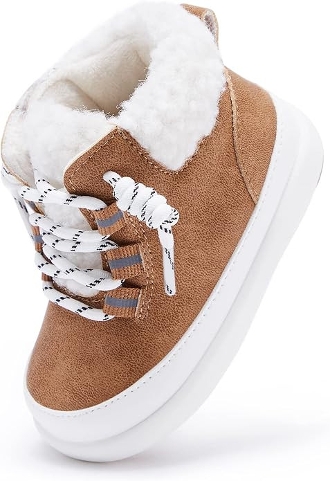 BMCiTYBM Baby Snow Boots Winter Shoes Infant Boys Girls Booties Non Slip Cold Weather 6-24 Months | Amazon (US)