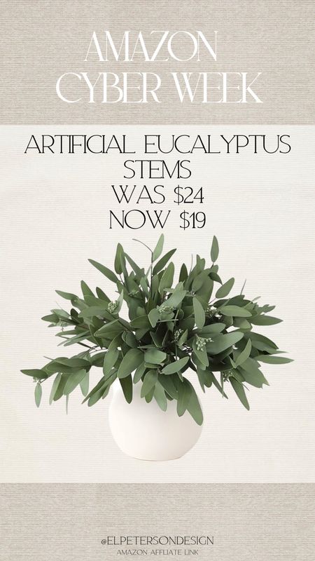 Faux eucalyptus stems 

#LTKsalealert #LTKCyberWeek #LTKhome