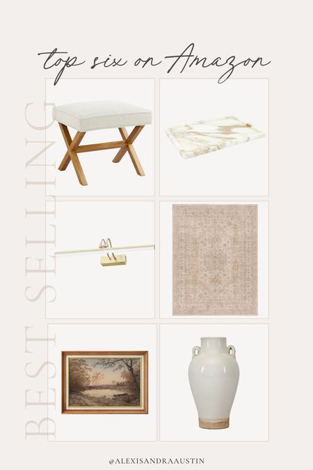 This week’s top six best selling items on Amazon!

Best sellers, found it on Amazon, area rug, vase finds, framed art, vintage inspired art, upholstered bench, marble tray, affordable finds, spring refresh, gold detail, wall light, neutral home, aesthetic finds, Amazon Prime, light and bright, shop the look!

#LTKstyletip #LTKSeasonal #LTKhome