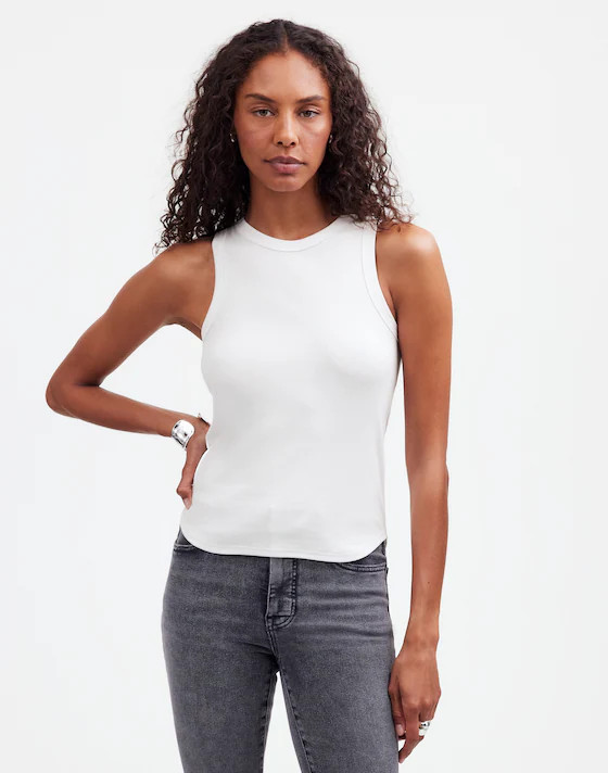 (Re)generative Cotton Ribbed Cutaway Tank | Madewell