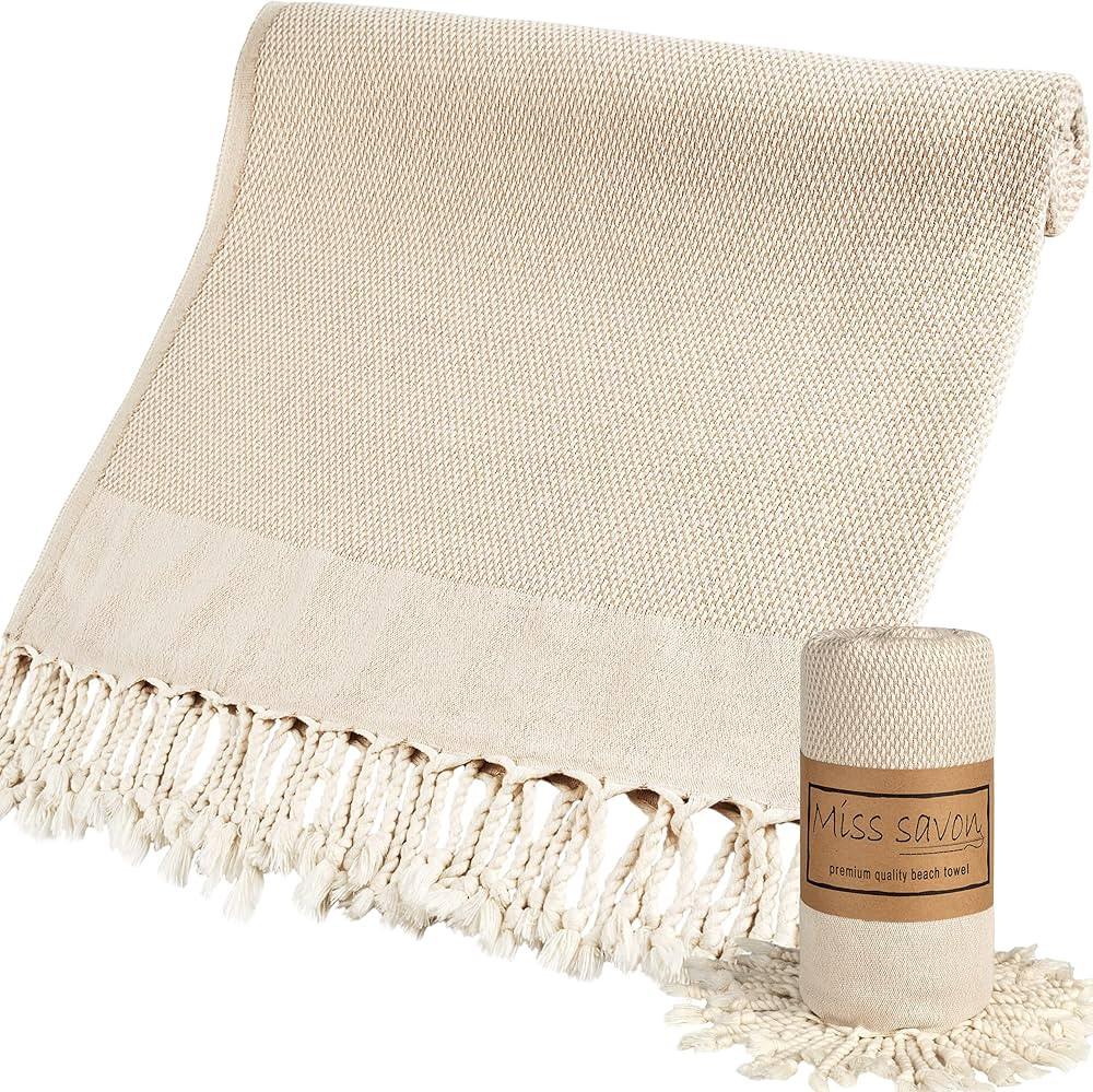 Serviette de Plage XXL Fouta Peshtemal Drap de Bain pour Hammam en Coton Serviette de Sauna Anti ... | Amazon (FR)
