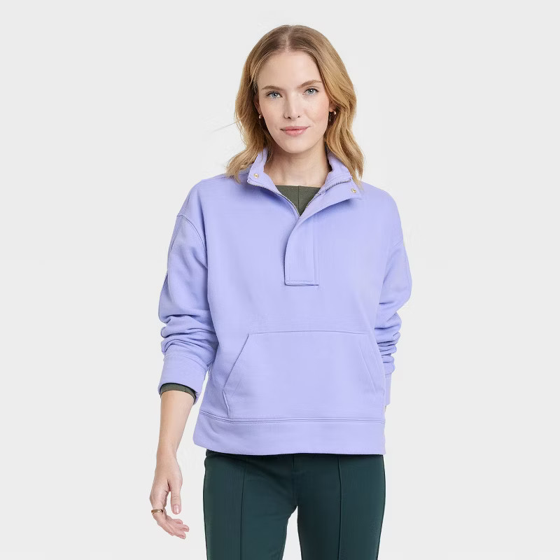 Women's Quarter Zip Sweatshirt - A New Day™ | Target