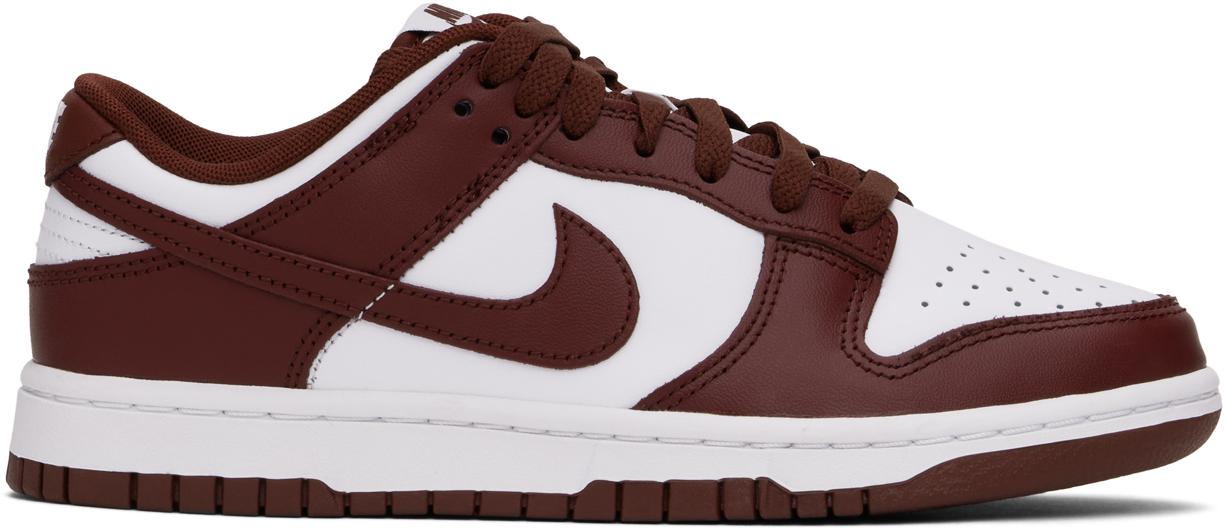 Nike Burgundy & White Dunk Low Retro Sneakers | SSENSE
