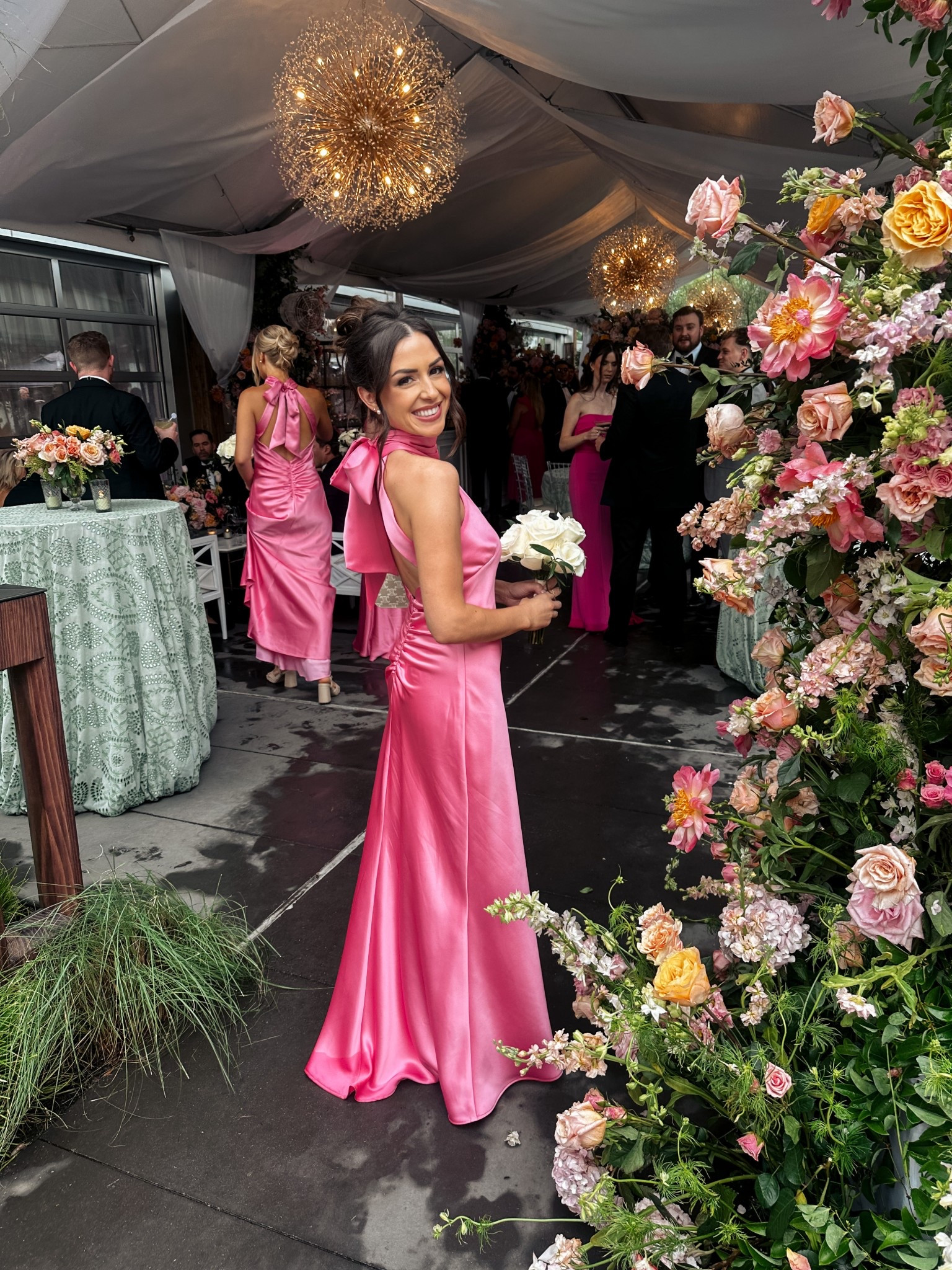 Pink silk gown, bridesmaids dress, wedding guest dress comes in multiple colors! 

#LTKParties #LTKStyleTip #LTKWedding