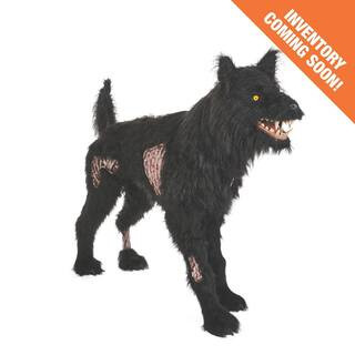 5.5 ft. Gruesome Grounds Animated LED Fear Valley Wolf H8 | The Home Depot