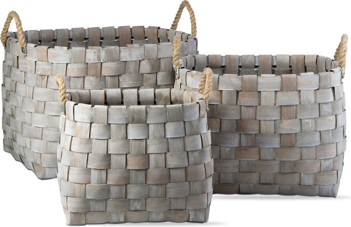Catalpa Set of 3 Woven Oval Baskets | Nordstrom