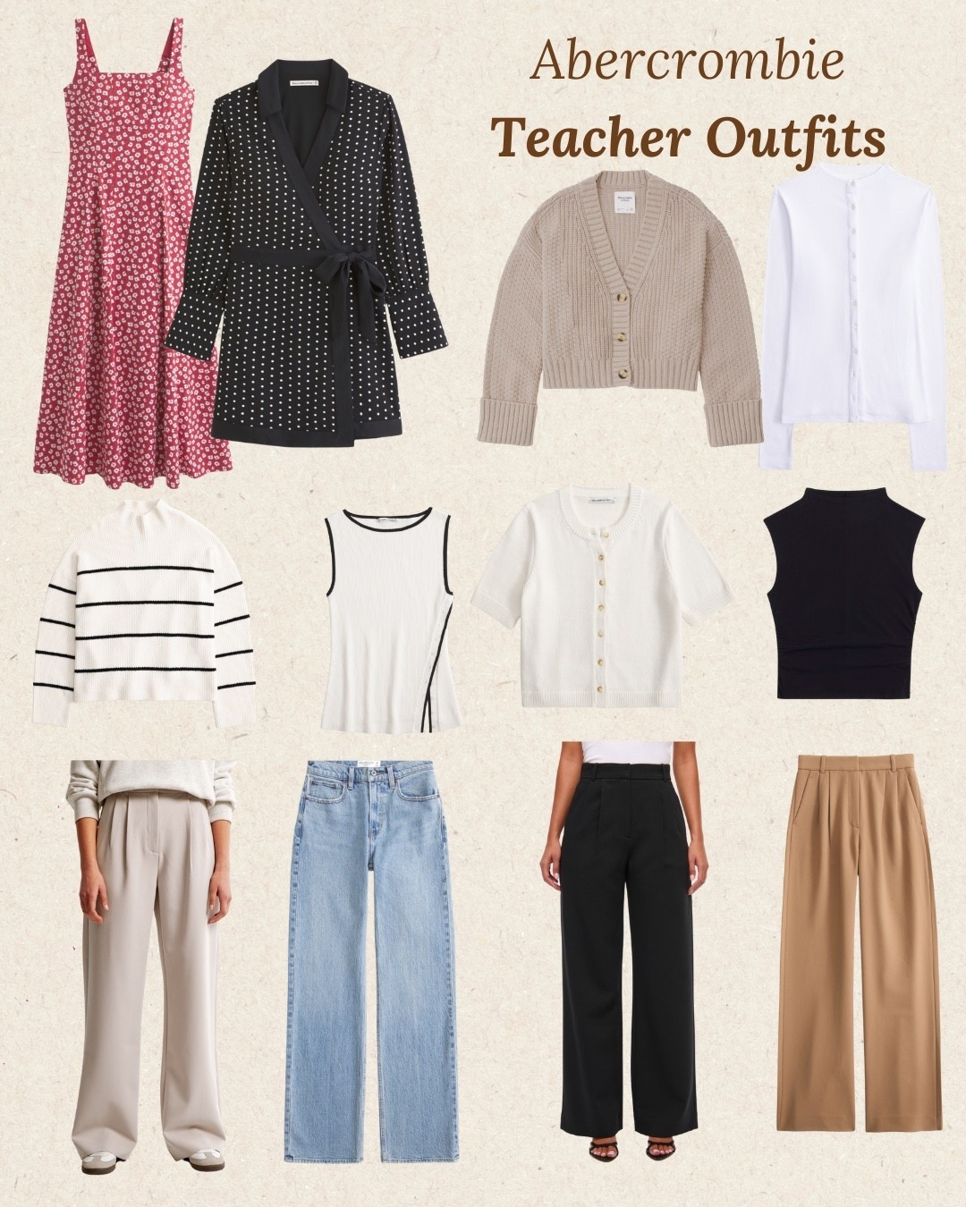 Back-to-school season is here and I rounded up some of the best Abercrombie teacher outfits that are stylish, comfortable, and classroom-ready. These work-appropriate looks are perfect for teachers who want to feel confident and polished from morning bell to dismissal. Think elevated basics, easy layering pieces, and versatile outfits that go from school to after-hours with ease. Whether you’re teaching elementary or high school, these teacher outfit ideas are perfect for your back-to-school wardrobe.

teacher outfits Abercrombie teacher outfits back to school outfits teacher workwear outfits for teachers stylish teacher outfits fall teacher outfits teacher wardrobe ideas classroom outfits professional teacher style cute teacher outfits affordable teacher outfits casual teacher looks comfortable outfits for teachers back to school style Abercrombie fall outfits workwear for women

#TeacherOutfits #AbercrombieStyle #BackToSchoolLooks #LTKTeacherStyle #WorkwearInspo #FallTeacherStyle #AbercrombieFinds #TeacherWardrobe #AffordableTeacherStyle #LTKWorkwear #LTKFallFinds #ComfortableTeacherStyle #StylishTeacherLooks #NeutralTeacherOutfits #LTKBackToSchool #FallWorkwear #BackToSchoolFashion #OutfitsForTeachers #WhatTeachersWear #TeacherStyleInspo

#LTKSaleAlert #LTKautumn #LTKWorkwear