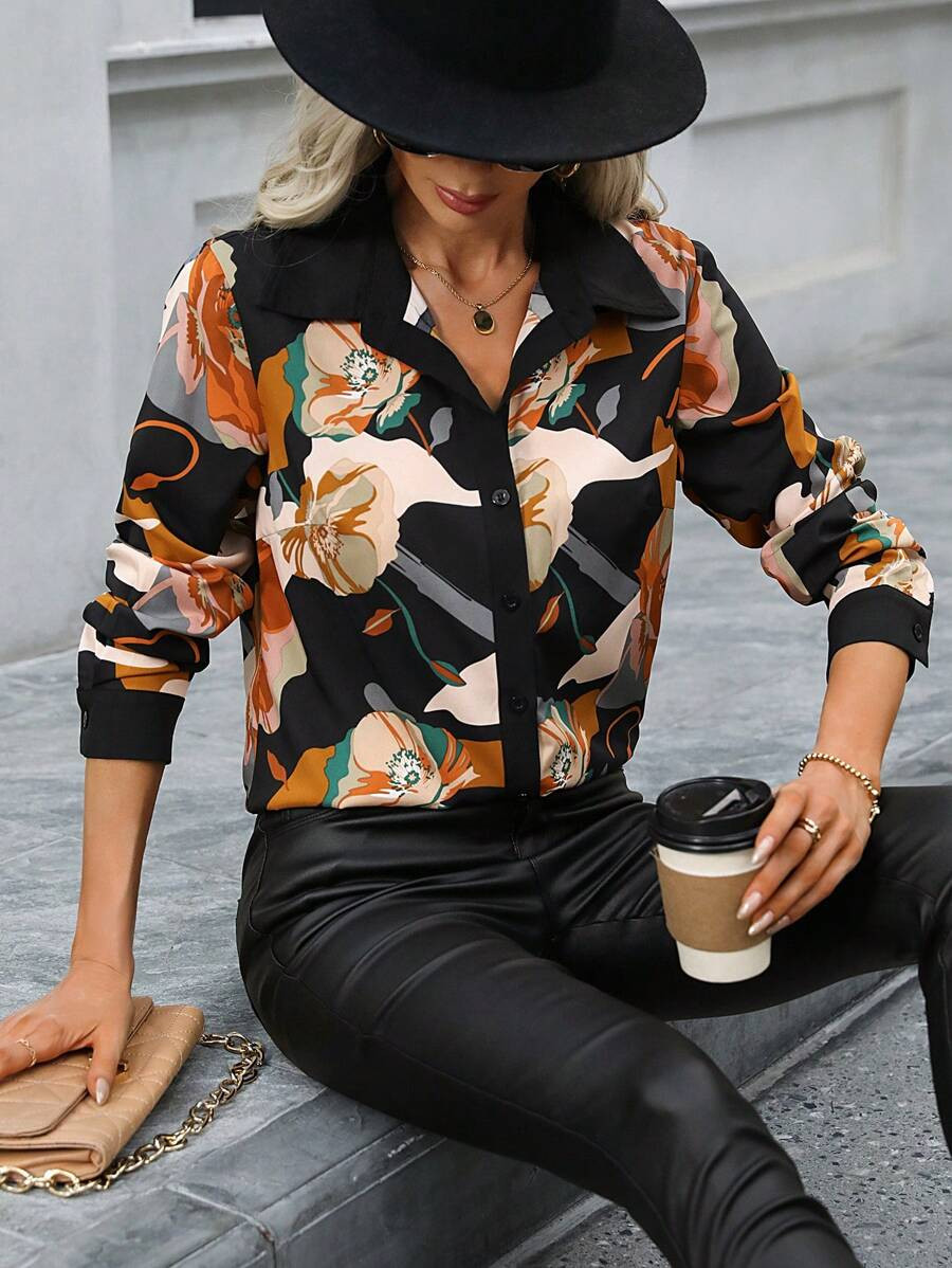 SHEIN Clasi Women's Floral Print Shirt/blouse | SHEIN