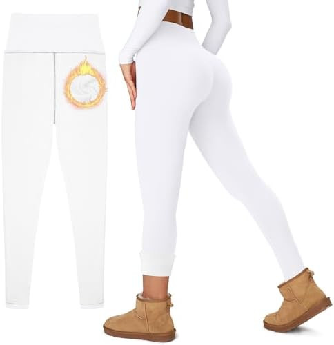 Women's Thick Fleece Lined Leggings High Waisted Tummy Control Thermal Warm Soft Yoga Pants for C... | Amazon (US)