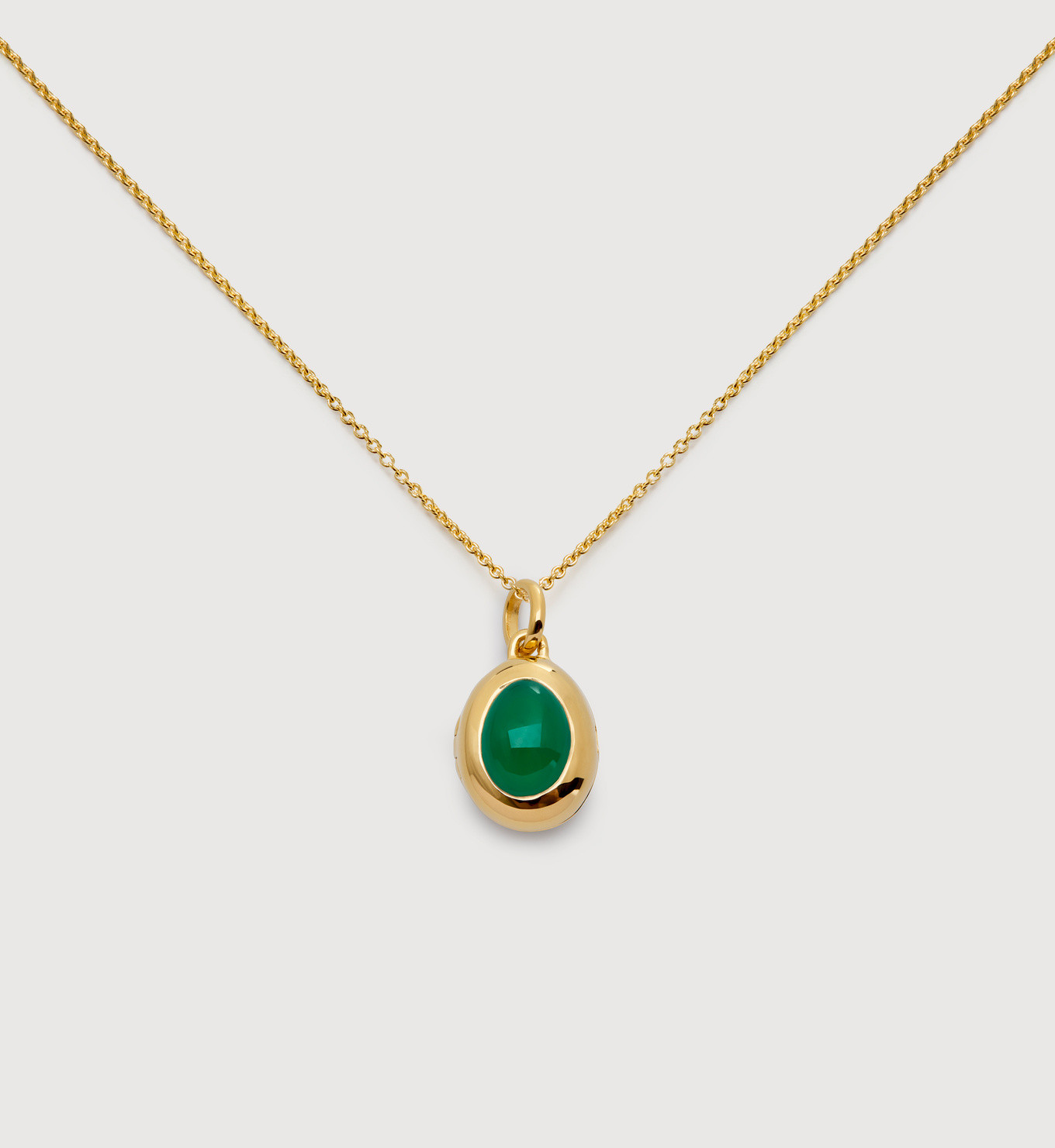 May Birthstone Locket Necklace | Monica Vinader (US)
