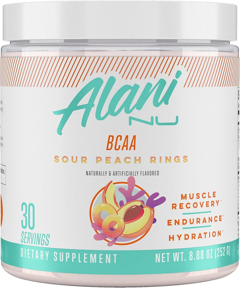 Alani Nu BCAA Sour Peach Ring | Branch Chain Essential Amino Acids | 2:1:1 Formula | Supplement P... | Amazon (US)